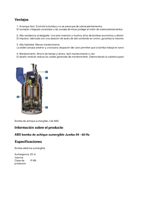 Bombas de aguas residuales ABS-Pumpen J 54 LD direkt