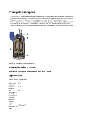 Bombas de aguas residuales ABS-Pumpen J 54 LD direkt