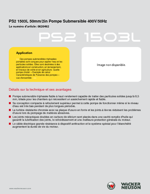 Bombas de aguas residuales Wacker Neuson PS2 1503 L