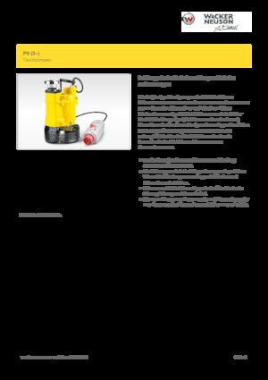 Bombas de aguas residuales Wacker Neuson PS3 3703