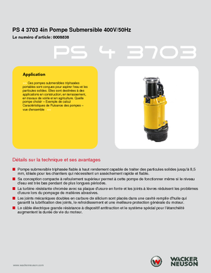 Bombas de aguas residuales Wacker Neuson PS4 3703