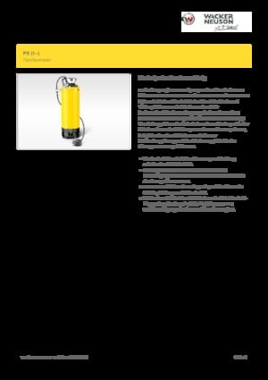 Bombas de aguas residuales Wacker Neuson PST2 400