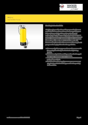 Bombas de aguas residuales Wacker Neuson PST2 400