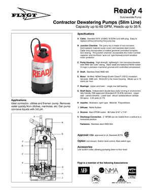 Bombas de aguas residuales Flygt-Pumpen Ready 4