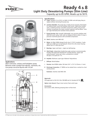 Bombas de aguas residuales Flygt-Pumpen Ready 8