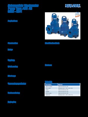 Bombas de agua sucia Sulzer AS 0831 S 22-4 D/TKS