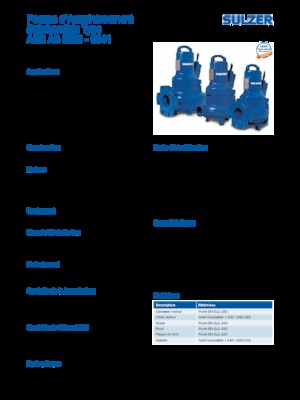 Bombas de agua sucia Sulzer AS 0831 S 22-4 D/TKS