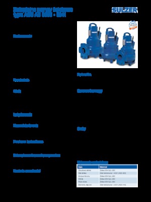 Bombas de agua sucia Sulzer AS 0840 S 26-2 D/TKS