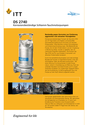Bombas de agua sucia Flygt-Pumpen DS 2740 LR 243