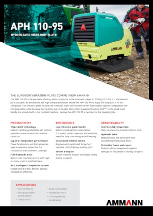 Planchas vibratorias reversibles Ammann APH 110-95 Totmann