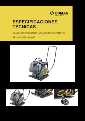 Planchas vibratorias de una dirección Bomag BP 20/50 D