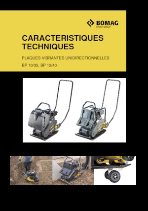 Planchas vibratorias de una dirección Bomag BP 12/40