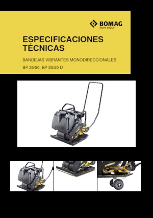 Planchas vibratorias de una dirección Bomag BP 25/50