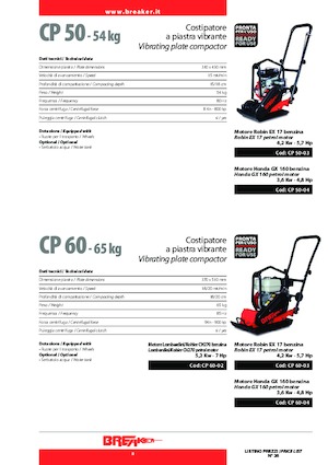 Planchas vibratorias de una dirección Breaker CP 60-03