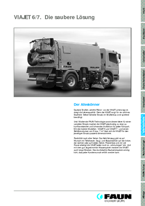 Camiones barredores - aspiración a la derecha Faun Viajet 7