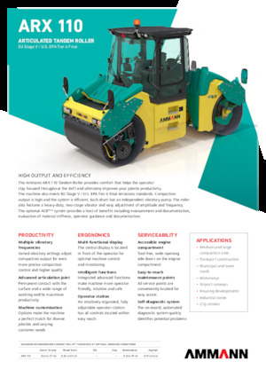 Rodillos vibrantes tándem Ammann ARX 110 St V