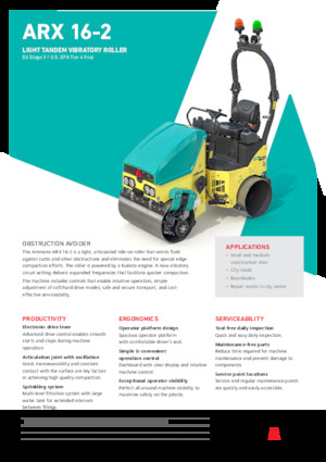 Rodillos vibrantes tándem Ammann ARX 16-2