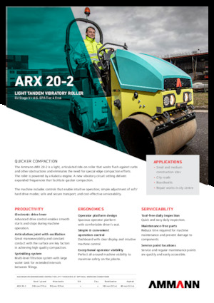 Rodillos vibrantes tándem Ammann ARX 20-2