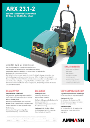 Rodillos vibrantes tándem Ammann ARX 23.1-2