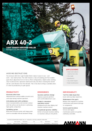 Rodillos vibrantes tándem Ammann ARX 40 -2