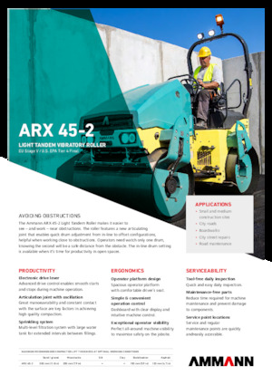 Rodillos vibrantes tándem Ammann ARX 45-2