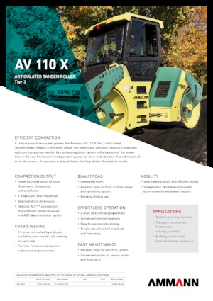 Rodillos vibrantes tándem Ammann AV 110 X