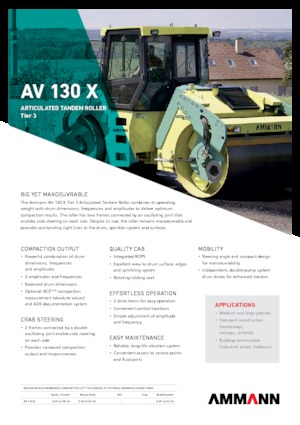 Rodillos vibrantes tándem Ammann AV 130 X