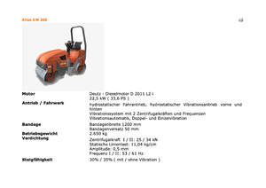 Rodillos vibrantes tándem Atlas AW 260