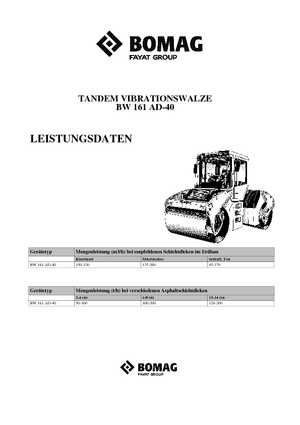 Rodillos vibrantes tándem Bomag BW 161 AD-40