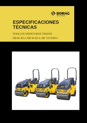 Rodillos vibrantes tándem Bomag BW 100 ADM-5