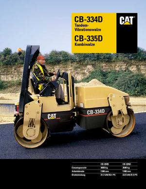 Rodillos vibrantes tándem Caterpillar CB 335 D