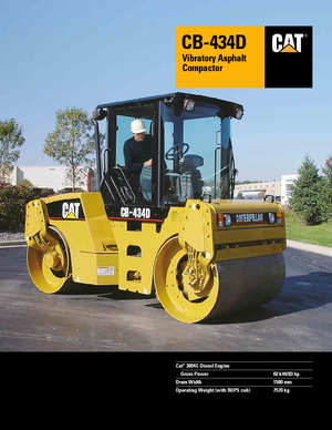 Rodillos vibrantes tándem Caterpillar CB434D