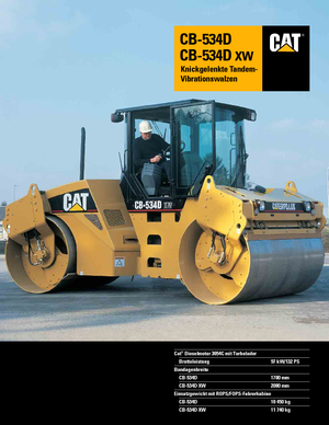 Rodillos vibrantes tándem Caterpillar CB534D XW