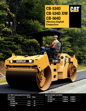 Rodillos vibrantes tándem Caterpillar CB534D XW
