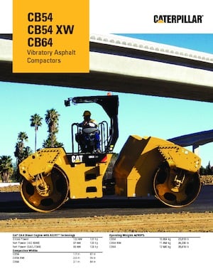 Rodillos vibrantes tándem Caterpillar CB54