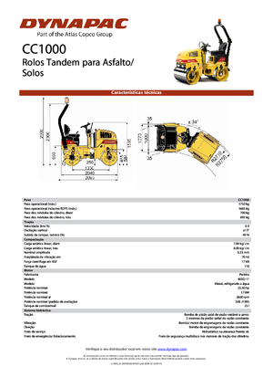 Rodillos vibrantes tándem Dynapac CC 1000