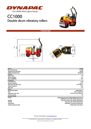 Rodillos vibrantes tándem Dynapac CC 1000