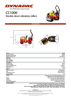 Rodillos vibrantes tándem Dynapac CC 1000