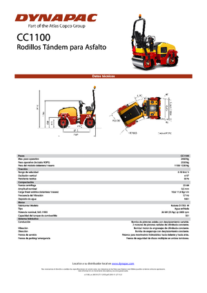 Rodillos vibrantes tándem Dynapac CC 1100
