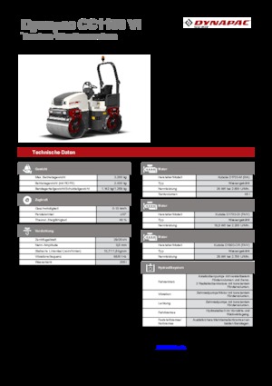 Rodillos vibrantes tándem Dynapac CC 1100 VI