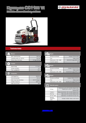 Rodillos vibrantes tándem Dynapac CC 1100 VI