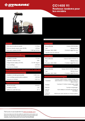 Rodillos vibrantes tándem Dynapac CC 1400 VI