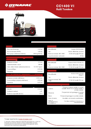 Rodillos vibrantes tándem Dynapac CC 1400 VI