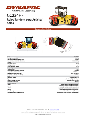 Rodillos vibrantes tándem Dynapac CC 224 HF