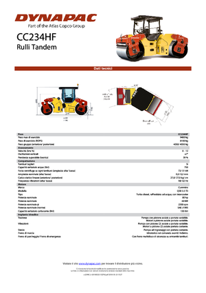 Rodillos vibrantes tándem Dynapac CC 234 HF