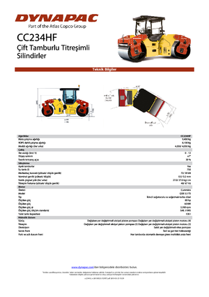Rodillos vibrantes tándem Dynapac CC 234 HF