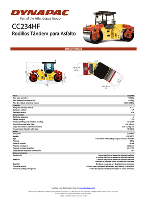 Rodillos vibrantes tándem Dynapac CC 234 HF