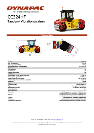 Rodillos vibrantes tándem Dynapac CC 324 HF