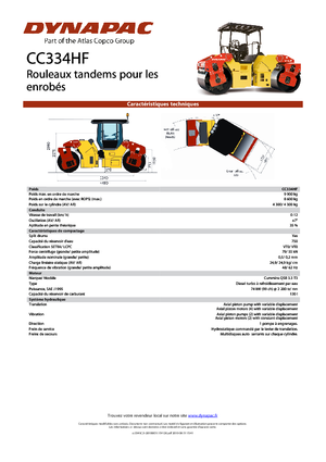Rodillos vibrantes tándem Dynapac CC 334 HF