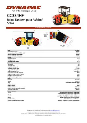 Rodillos vibrantes tándem Dynapac CC 334 HF
